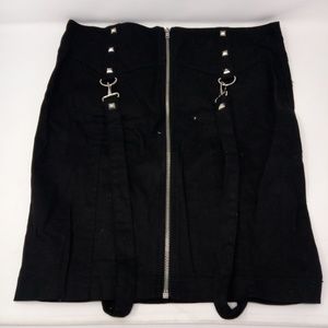 Black Lip Service zipper skirt XL